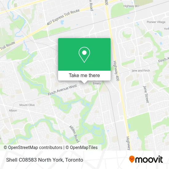 Shell C08583 North York map