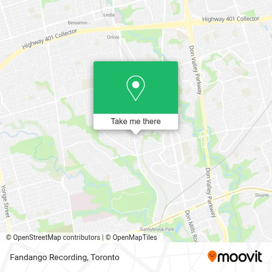 Fandango Recording map