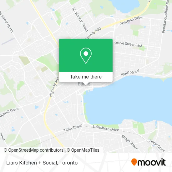 Liars Kitchen + Social map