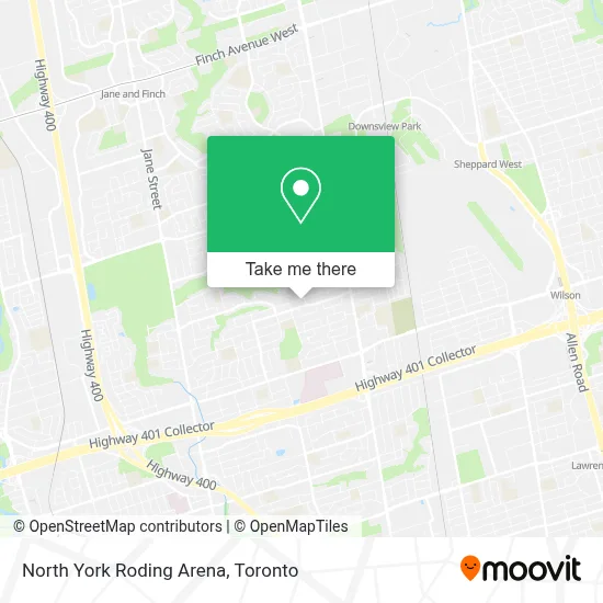 North York Roding Arena map