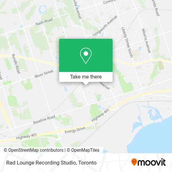 Rad Lounge Recording Studio map
