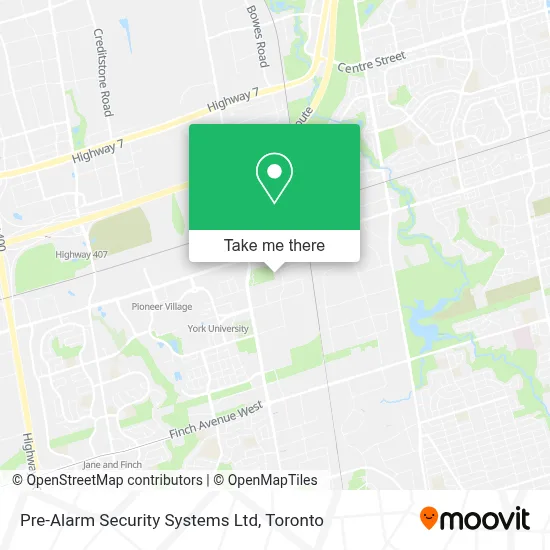 Pre-Alarm Security Systems Ltd map