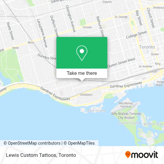 Lewis Custom Tattoos map