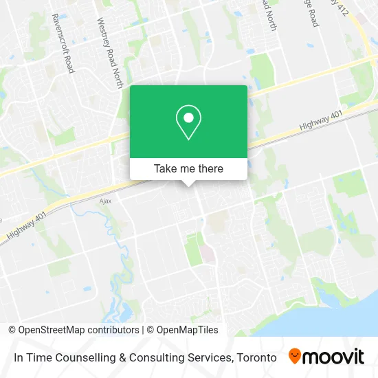 In Time Counselling & Consulting Services map