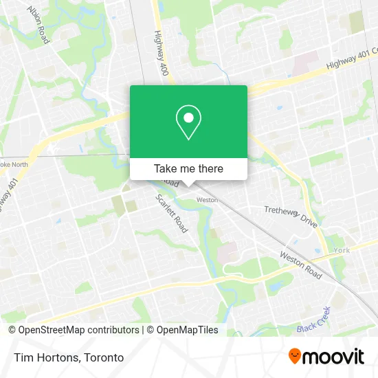 Tim Hortons map