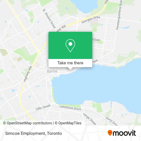 Simcoe Employment map
