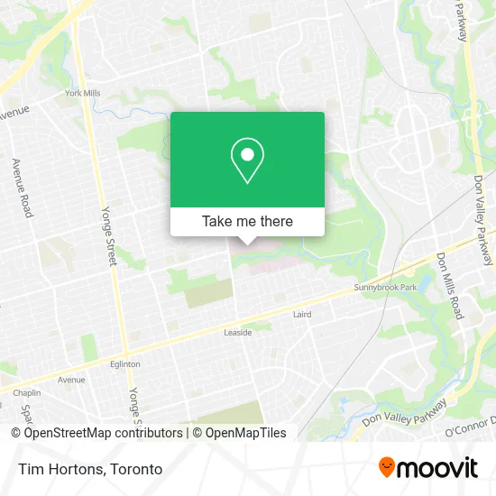 Tim Hortons map