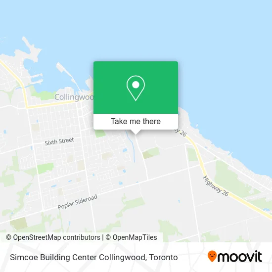 Simcoe Building Center Collingwood map