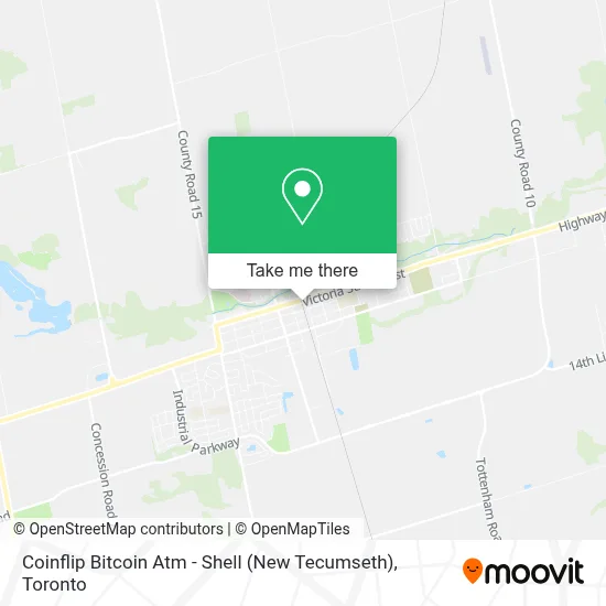Coinflip Bitcoin Atm - Shell (New Tecumseth) map