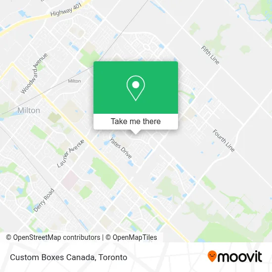 Custom Boxes Canada map