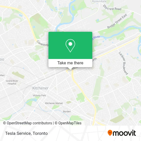 Tesla Service map