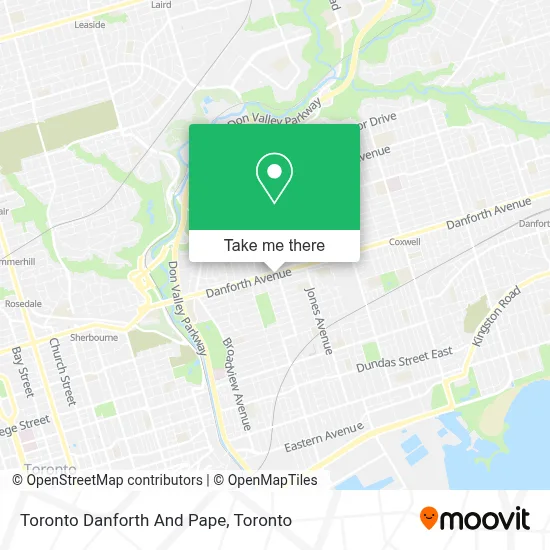 Toronto Danforth And Pape map