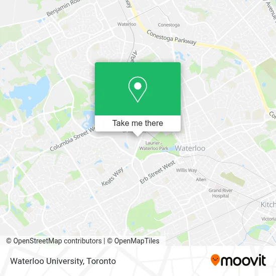 Waterloo University map