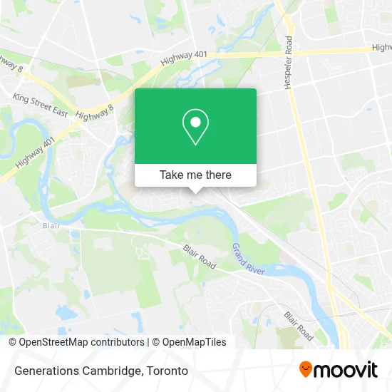 Generations Cambridge map