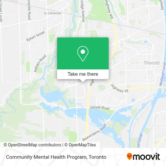 Community Mental Health Program map