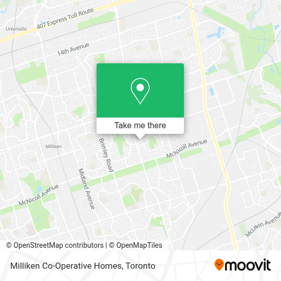Milliken Co-Operative Homes map
