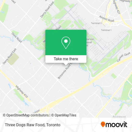 Three Dogs Raw Food map