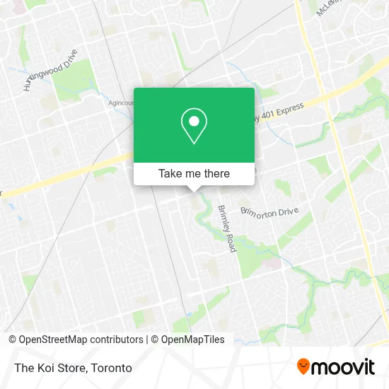 The Koi Store map