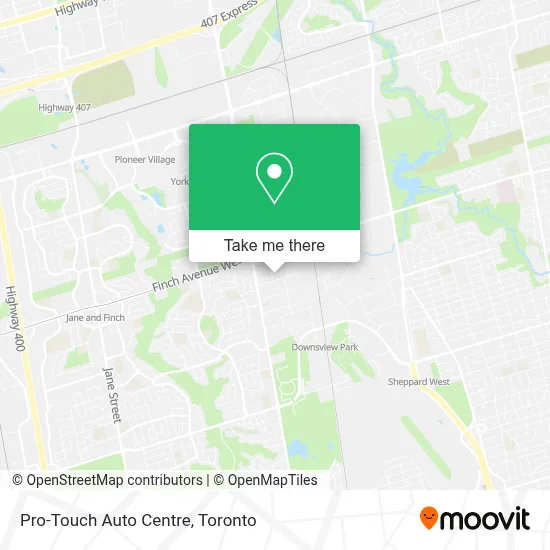 Pro-Touch Auto Centre map