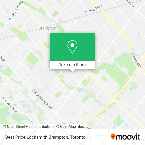 Best Price Locksmith Brampton map