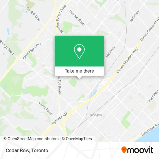 Cedar Row map