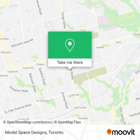 Model Space Designs map