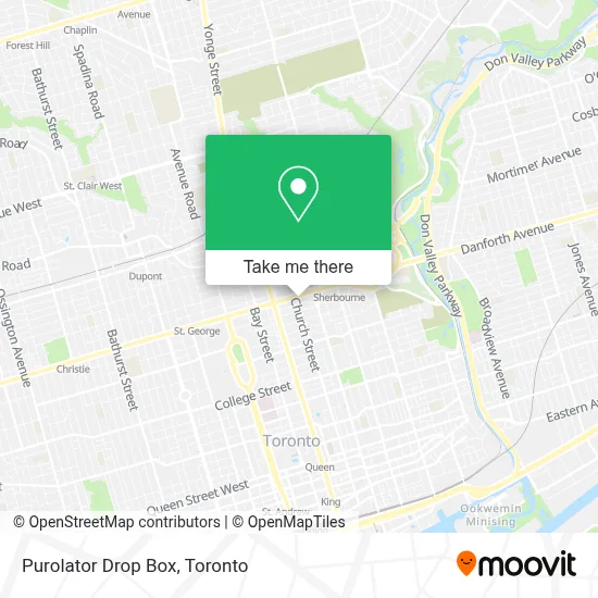 Purolator Drop Box map
