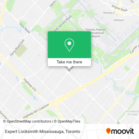 Expert Locksmith Mississauga map