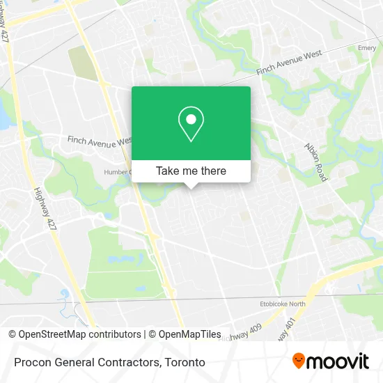 Procon General Contractors map