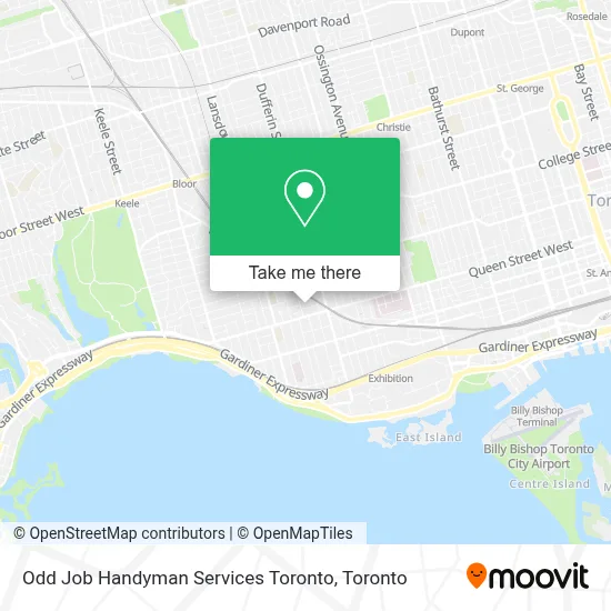 Odd Job Handyman Services Toronto map
