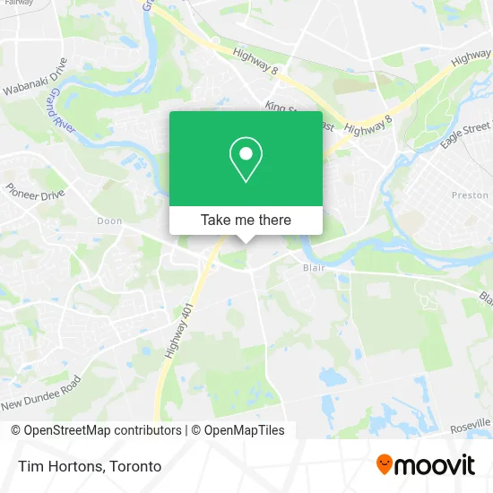 Tim Hortons map