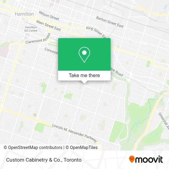 Custom Cabinetry & Co. map