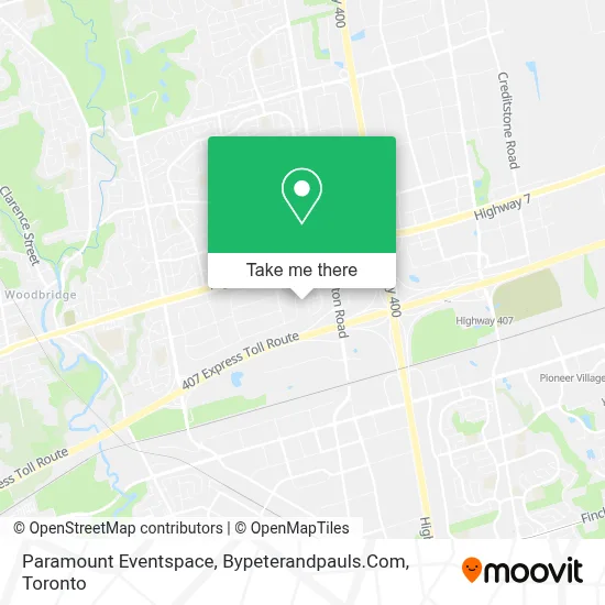 Paramount Eventspace, Bypeterandpauls.Com map