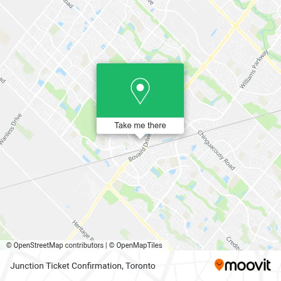 Junction Ticket Confirmation map