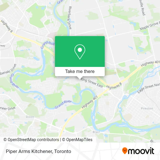 Piper Arms Kitchener map