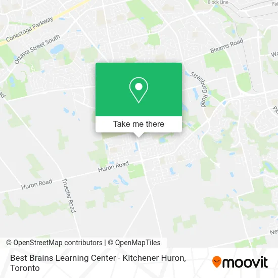 Best Brains Learning Center - Kitchener Huron map