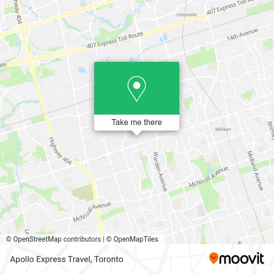 Apollo Express Travel map