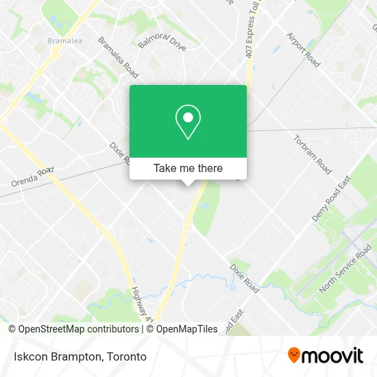 Iskcon Brampton map