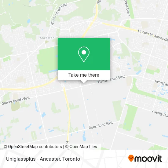 Uniglassplus - Ancaster map