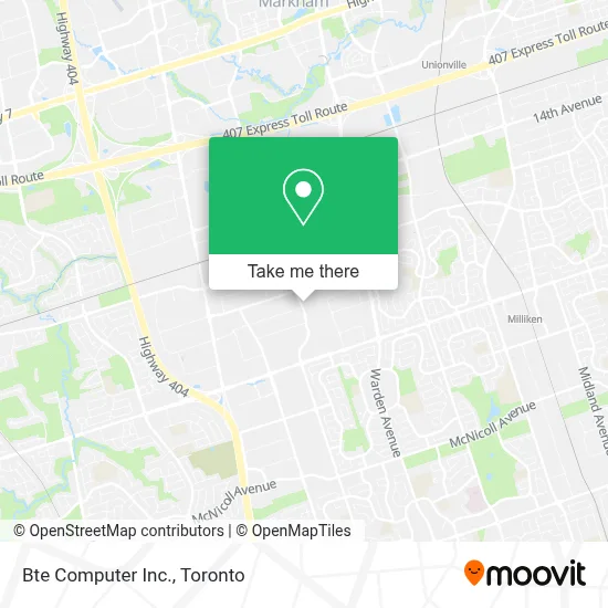 Bte Computer Inc. map