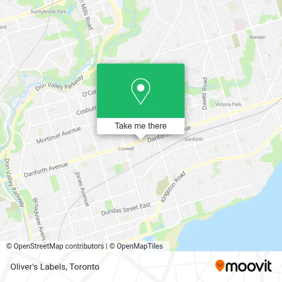 Oliver's Labels map