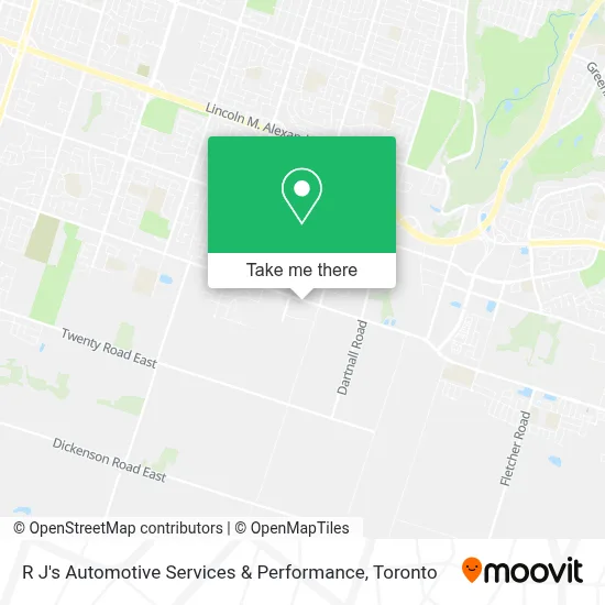 R J's Automotive Services & Performance map