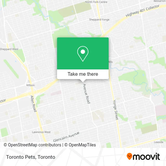 Toronto Pets map