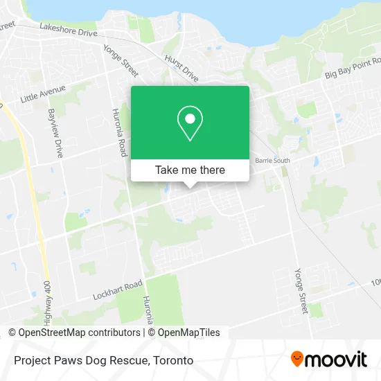 Project Paws Dog Rescue map