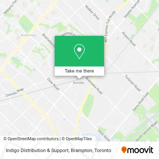 Indigo Distribution & Support, Brampton plan