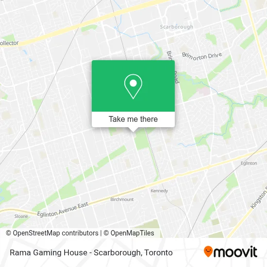 Rama Gaming House - Scarborough map