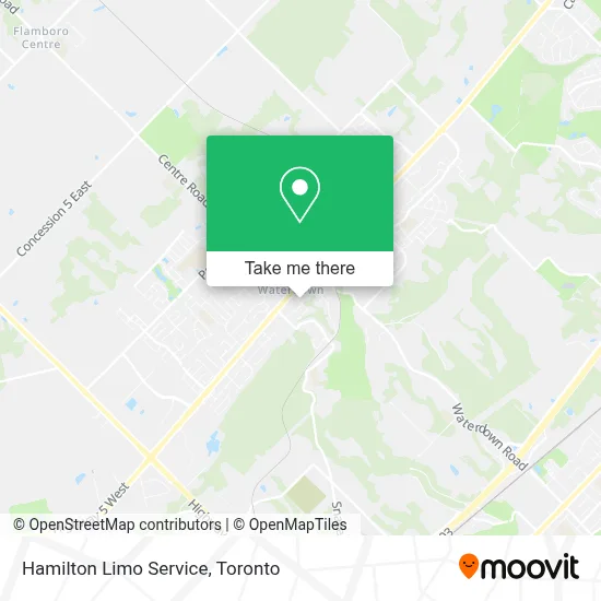 Hamilton Limo Service map