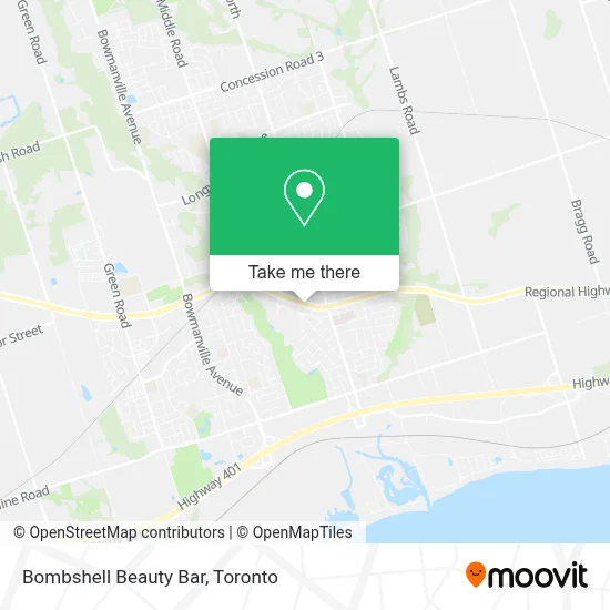 Bombshell Beauty Bar map