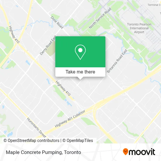 Maple Concrete Pumping map