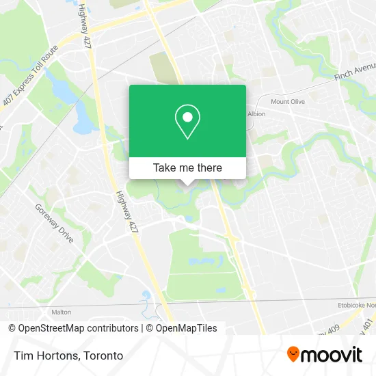 Tim Hortons map